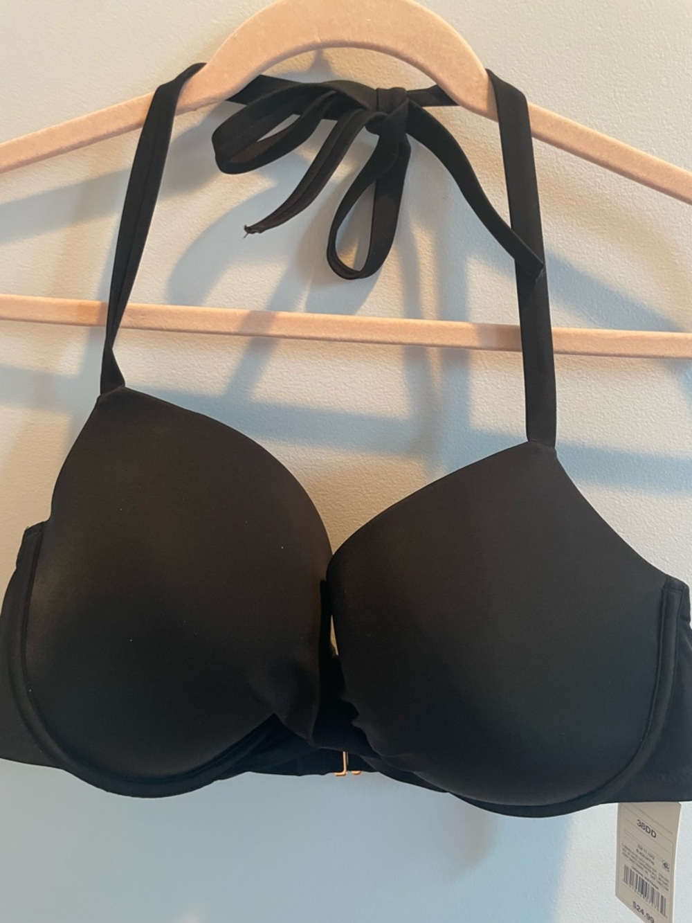 Shade & Shore Black Halter Push-Up Bikini Top